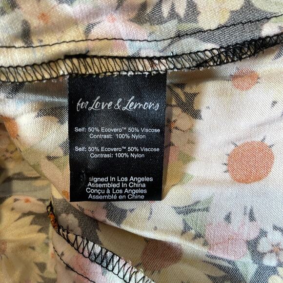 FOR LOVE & LEMONS Sylvia Floral Puff Sleeve Lace Bustier Maxi Dress Size XS - Picture 12 of 12